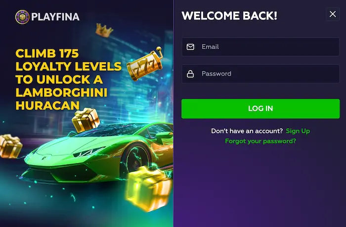 Playfina Casino CA login
